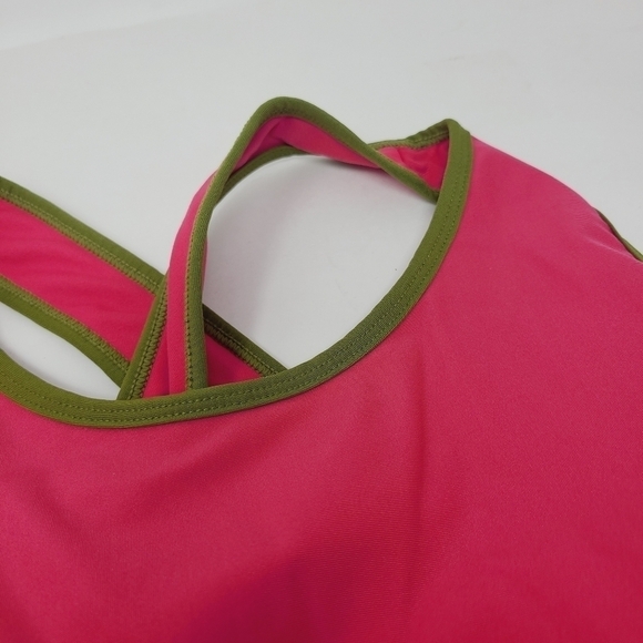 Fabletics | Women's Pink and Green Sienna High Impact Sports Bra (Size 2X) - Picture 6 of 13